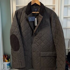 New with tags Cortefiel Men's Quilted Jacket in Dark brown